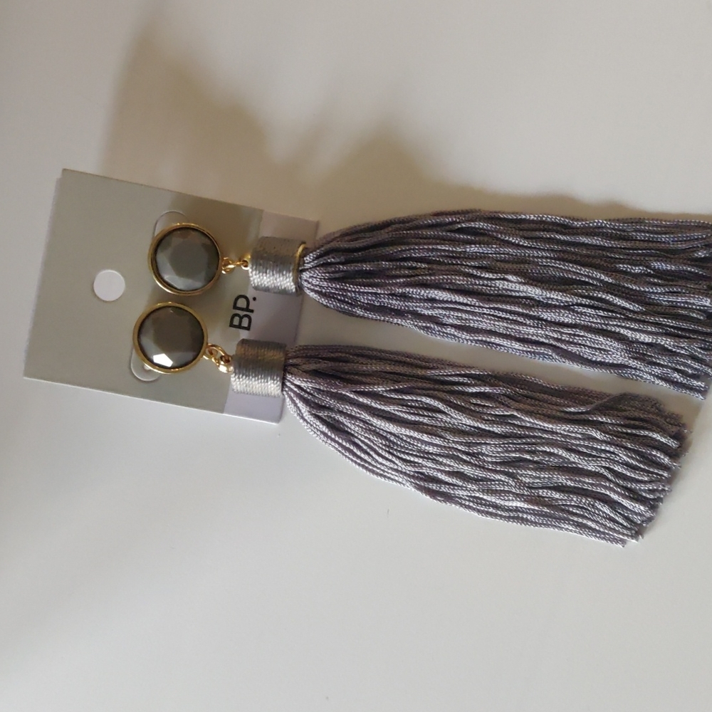Nordstrom Tassel Grey Earrings